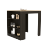 Kitchen Counter Dining Table Toledo, Kitchen, Black / Pine