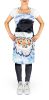 Novena Blue Santa Claus Apron Cooking Kitchen Server Baking Crafts Gardening for Adult Women Men, Unisex, Large, Multicolor