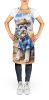 Schnauzer Cowboy Welcome Apron Cooking Kitchen Server Baking Crafts Gardening for Adult Women Men, Unisex, Large, Multicolor