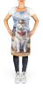 Samoyed Cowboy Welcome Apron Cooking Kitchen Server Baking Crafts Gardening for Adult Women Men, Unisex, Large, Multicolor