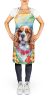 Cavalier Spaniel Luau Apron Cooking Kitchen Server Baking Crafts Gardening for Adult Women Men, Unisex, Large, Multicolor