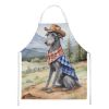 Scottish Deerhound Cowboy Welcome Apron Cooking Kitchen Server Baking Crafts Gardening for Adult Women Men, Unisex, Large, Multicolor