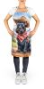 Scottish Terrier Cowboy Welcome Apron Cooking Kitchen Server Baking Crafts Gardening for Adult Women Men, Unisex, Large, Multicolor