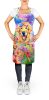 Yellow Labrador Hippie Dawg Apron Cooking Kitchen Server Baking Crafts Gardening for Adult Women Men, Unisex, Large, Multicolor