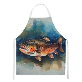 Brown Trout Apron Cooking Kitchen Server Baking Crafts Gardening for Adult Women Men, Unisex, Large, Multicolor