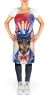Manchester Terrier Patriotic American Apron Cooking Kitchen Server Baking Crafts Gardening for Adult Women Men, Unisex, Large, Multicolor