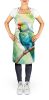 African Ringneck Parrot Apron Cooking Kitchen Server Baking Crafts Gardening for Adult Women Men, Unisex, Large, Multicolor