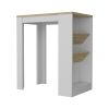 Cecil Kitchen Island, 3-Tier Shelf, Manufactured wood Top