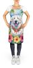 Great Pyrenees Luau Apron Cooking Kitchen Server Baking Crafts Gardening for Adult Women Men, Unisex, Large, Multicolor