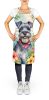 Schnauzer Luau Apron Cooking Kitchen Server Baking Crafts Gardening for Adult Women Men, Unisex, Large, Multicolor