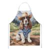 Cocker Spaniel Cowboy Welcome Apron Cooking Kitchen Server Baking Crafts Gardening for Adult Women Men, Unisex, Large, Multicolor