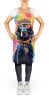 Black Labrador Hippie Dawg Apron Cooking Kitchen Server Baking Crafts Gardening for Adult Women Men, Unisex, Large, Multicolor