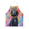 Black Labrador Hippie Dawg Apron Cooking Kitchen Server Baking Crafts Gardening for Adult Women Men, Unisex, Large, Multicolor