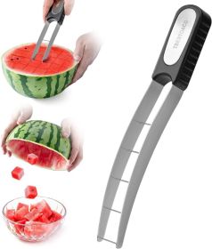 The Watermelon Slicer Is A Creative Small Kitchen Tool Made Of Stainless Steel. It Is Reusable And Capable Of Cutting Watermelons And Other Fruit (Option: Watermelon slicer)