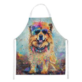 Chow Chow Hippie Dawg Apron Cooking Kitchen Server Baking Crafts Gardening for Adult Women Men, Unisex, Large, Multicolor (Default: Default)